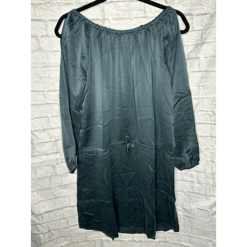 Chaser NWT Green Tencel Off Shoulder Boho Tunic Mini Dress Medium - Picture 3 of 8